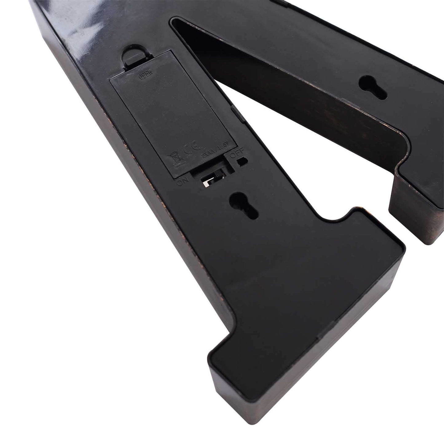 LED Marquee Letter "V" Industrial Style Antique Black - Light-Up Alphabet Sign for Weddings & Displays 9"