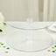 2-Tier Acrylic Round Cake Stand Set Clear - Chic Versatile Cupcake Holder Dessert Display Pedestal for Wedding Buffet & Catering Displays 18"