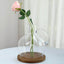 Glass Candle Holder Cloche Jar Dome Clear with Wooden Base - Stylish Centerpiece for Floral Displays 10"