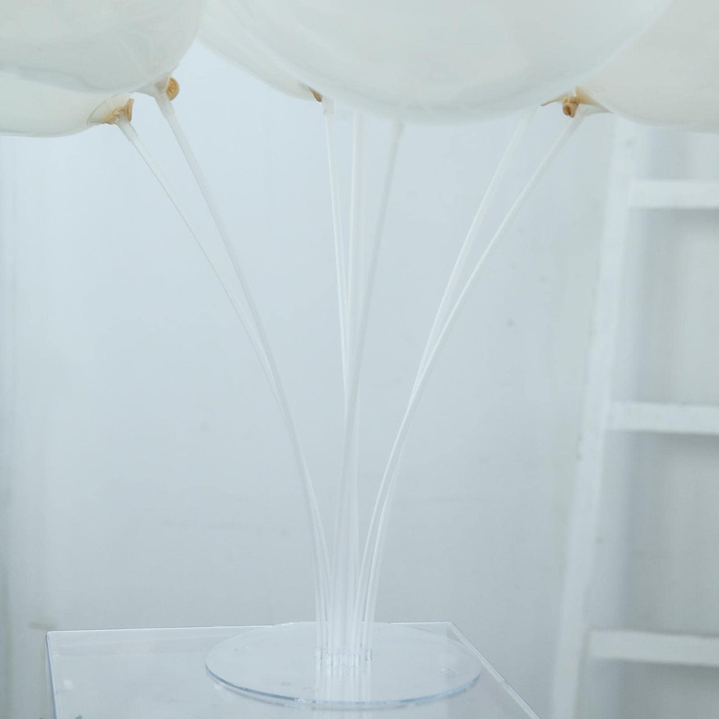 2 Pack Clear Balloon Centerpieces Holder, 30" Table Top Balloon Stand Stick Kit
