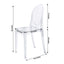 4 Pack Stackable Clear Acrylic Ghost Banquet Chairs with Oval Back, Fully Assembled Armless Event Accent Chair
