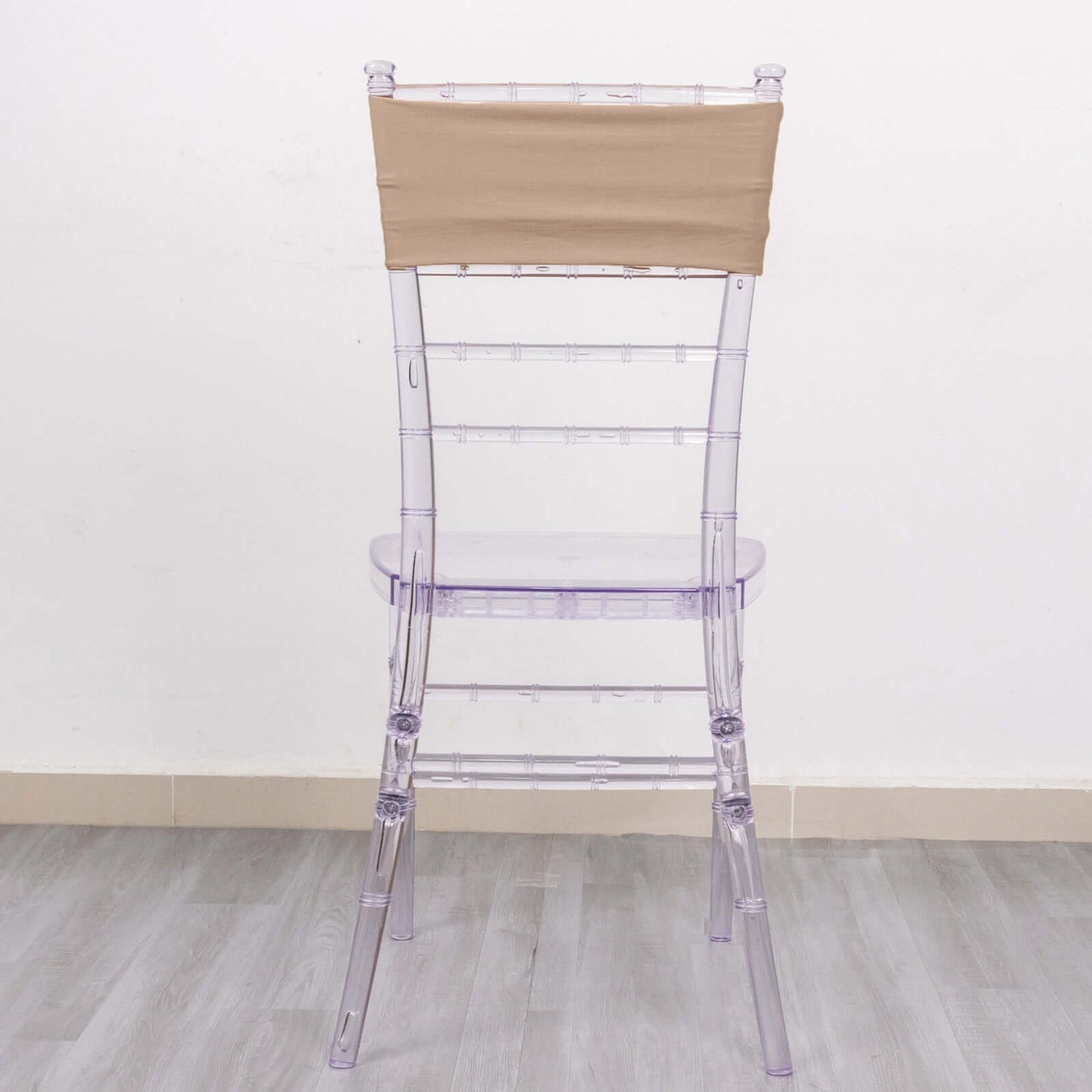 5 Pack Stretch Spandex Chair Sashes Nude - Fitted Finish Two Ply Heavy Duty Chair Bands 5"x12"