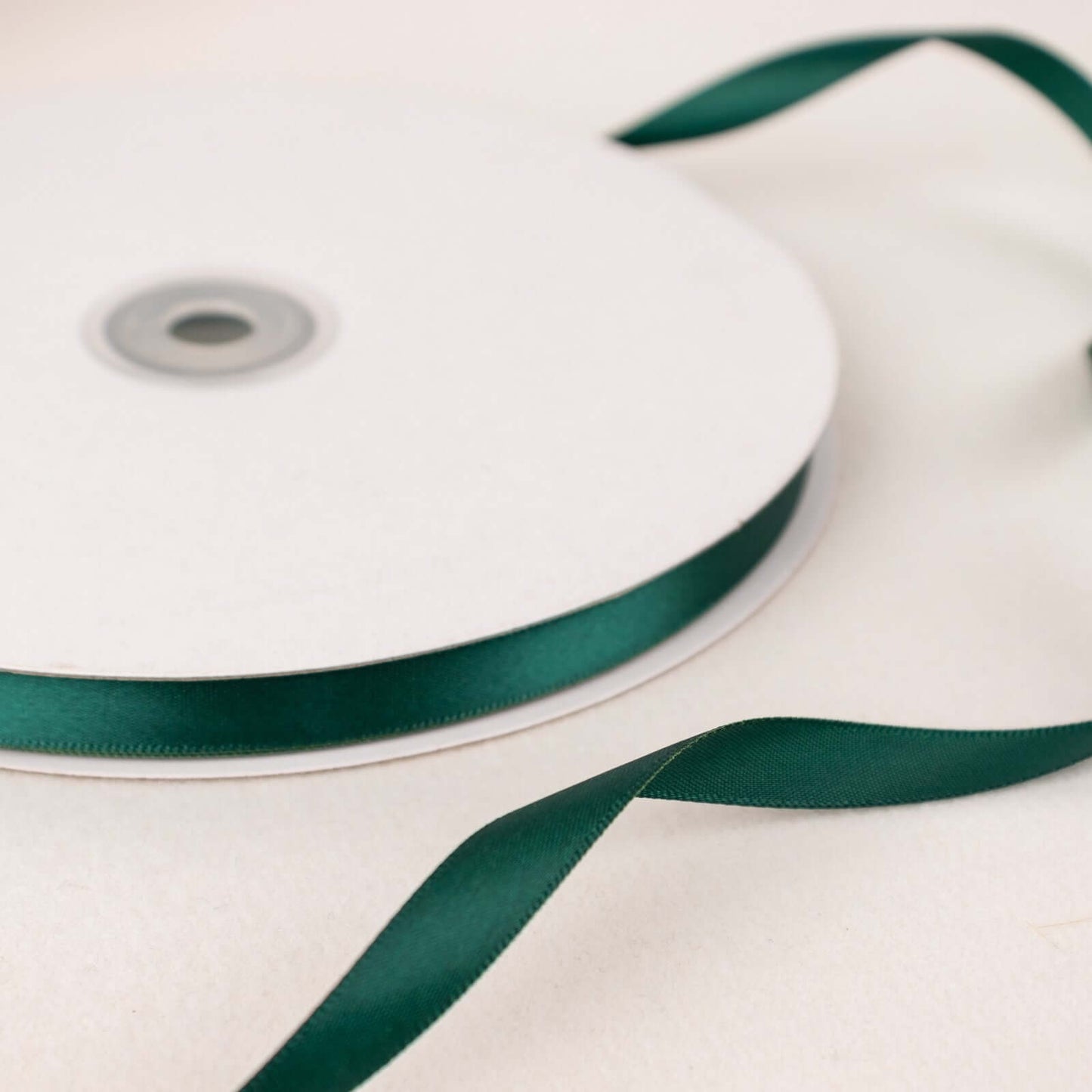 100 Yards 3/8" Hunter Emerald Green Single Face Decorative Satin Ribbon