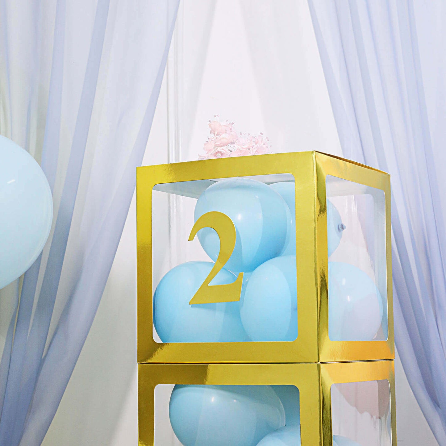 4 Pack 5" Metallic Gold 0-9 Number Stickers Banner, Customizable Stick On Numbers - 2