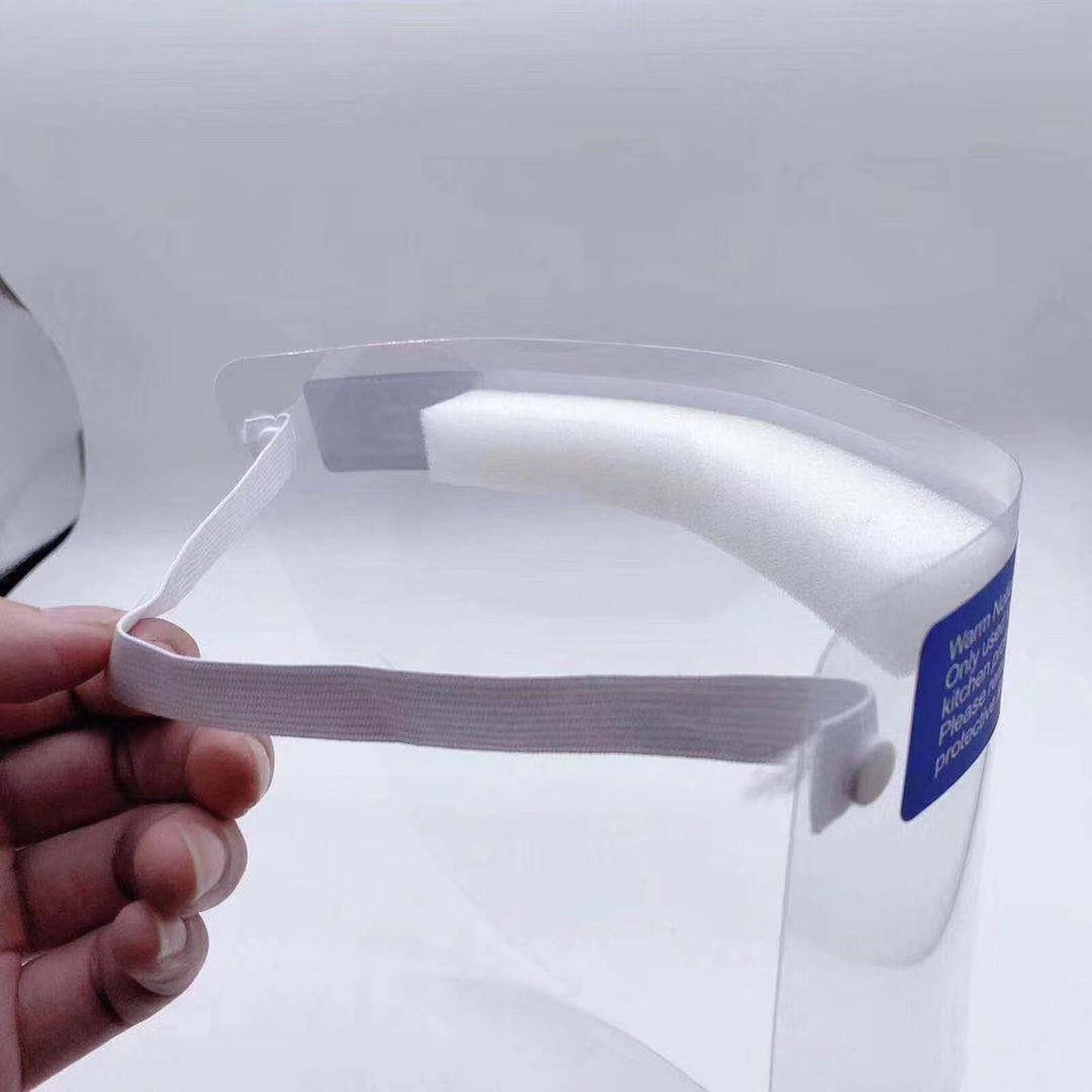 Protective Face Shield Mask, Sneeze Guard with Elastic Band and Comfort Sponge - Protects from Sneezing, Coughing, Splashes, Droplets