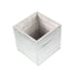 2 Pack 6" Whitewash Square Wood Planter Box Set With Removable Plastic Liners
