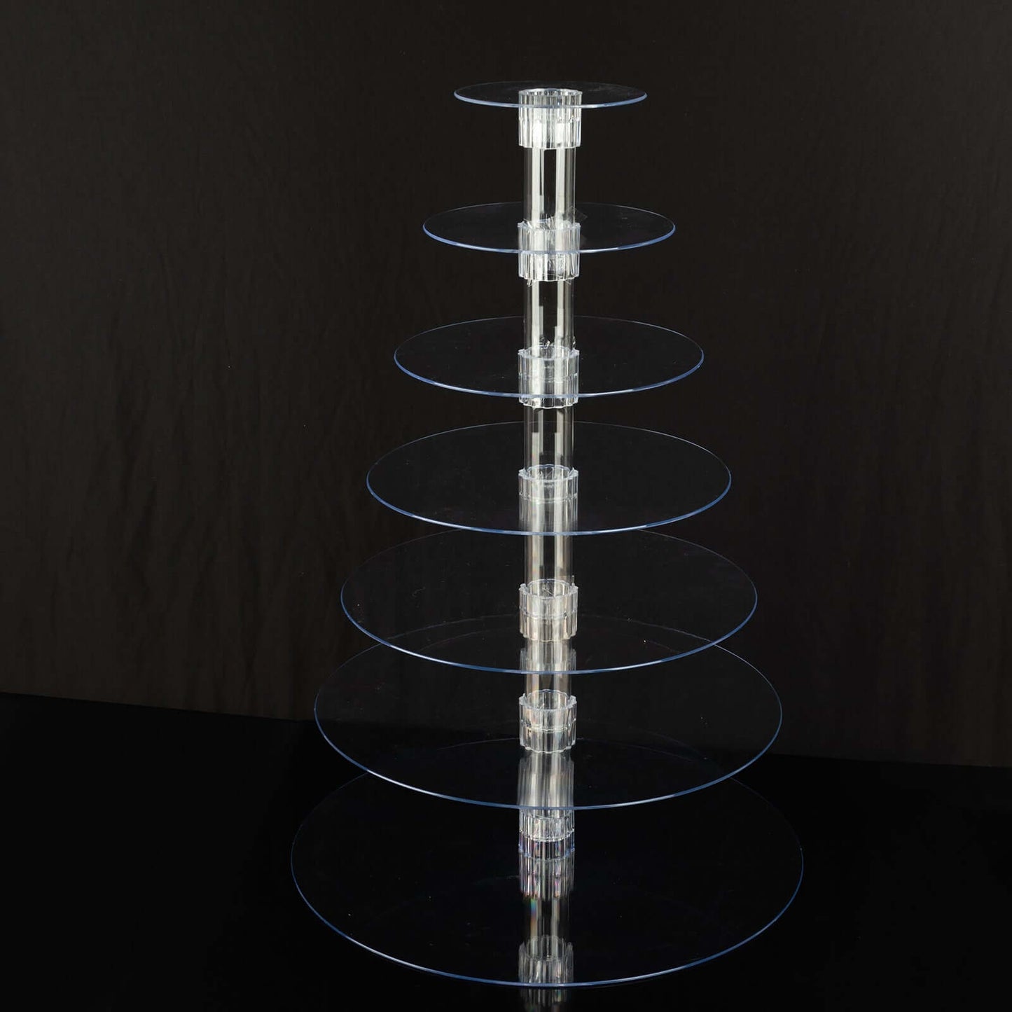 7-Tier Acrylic Round Cupcake Stand Clear & Catering Displays 26"