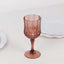 6-Pack Plastic Cocktail Goblets Dusty Rose Transparent Crystal Cut - Shatterproof Drinkware 8oz