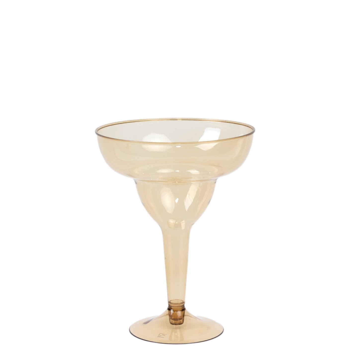 20-Pack Plastic Margarita Glasses Amber Gold - Sturdy Disposable Glasses for Pina Coladas 10oz