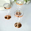 12-Pack Plastic Wine Glasses Clear with Rose Gold Rim - Classy Disposable Cups with Detachable Base for Weddings & Special Occasions 6oz