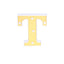 3D Marquee Letter "T" Warm White 5 LED Lights Gold - Chic Light-Up Decor for Events 6"