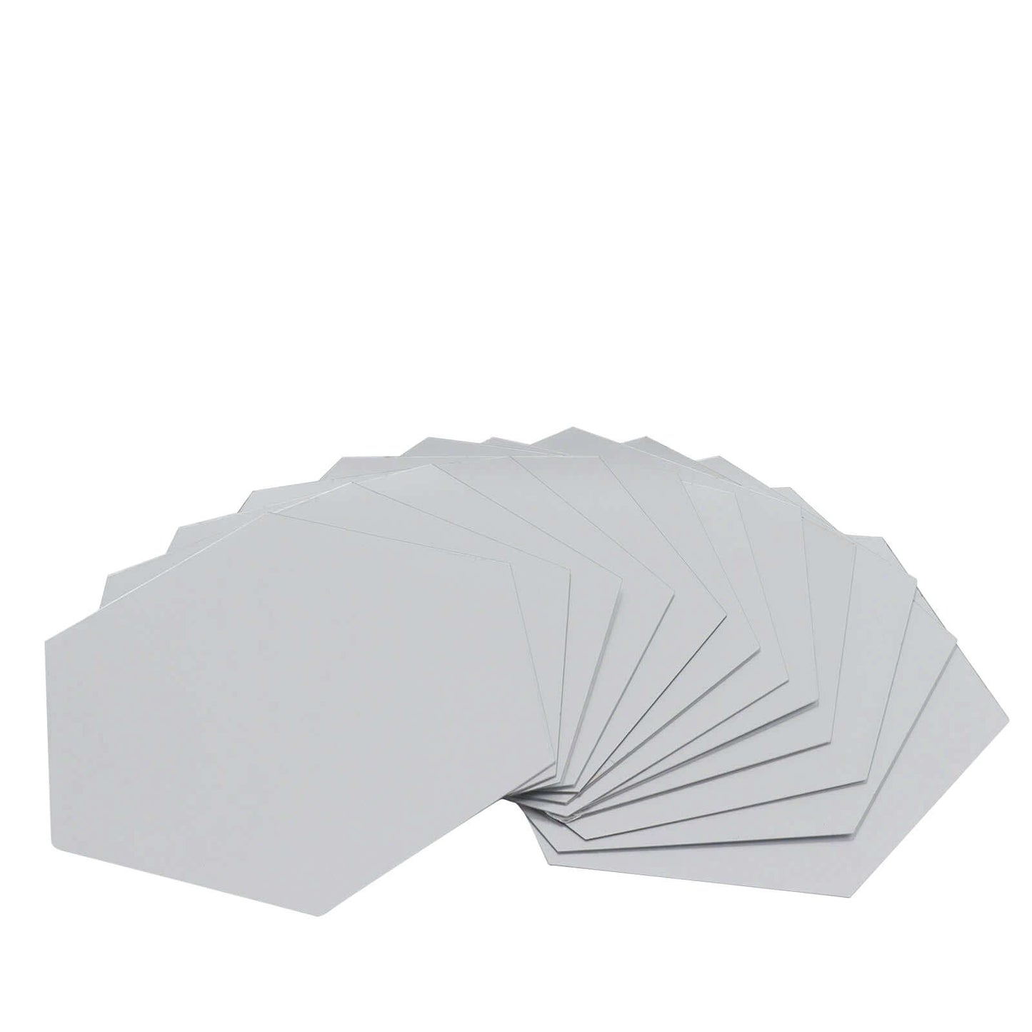 12 Pack Hexagon Acrylic Mirror Wall Stickers, 7" Removable Wall Decals For Home Decor