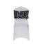 5 Pack Big Payette Sequin 13"x10" Chair Sash Bands Black - Stylish Glittering Decor for Weddings & Gatherings