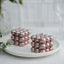 2-Pack Decorative Paraffin Wax Candles Bubble Cube Design Metallic Rose Gold - Unscented Long Burning Pillar Candle Set 2"
