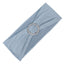 5 Pack Stretch Spandex Chair Sashes Dusty Blue - Reusable Chair Bands with Silver Diamond Ring Slide Buckle 5"x14"