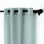 2 Pack Handmade Dusty Blue Faux Linen Curtains 52"x64", Curtain Panels With Chrome Grommets