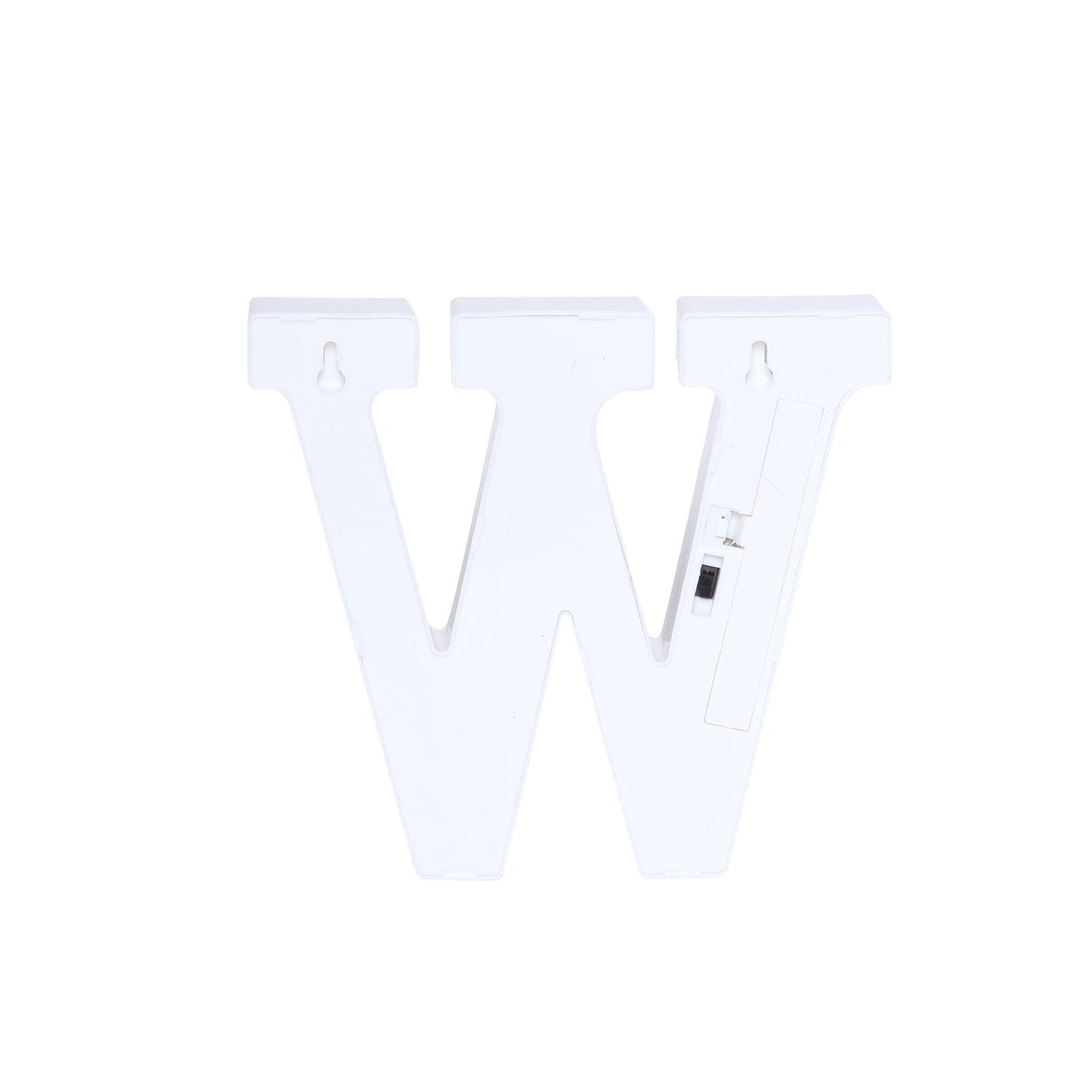 3D Marquee Letter "W" Warm White 8 LED Lights Gold - Chic Light-Up Decor for Events 6"