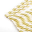 25-Pack Paper Straws White/Gold Striped - Stylish Disposable Straws for Drinks 8"