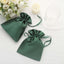 12 Pack 5"x7" Hunter Emerald Green Satin Wedding Party Favor Bags, Drawstring Pouch Gift Bags