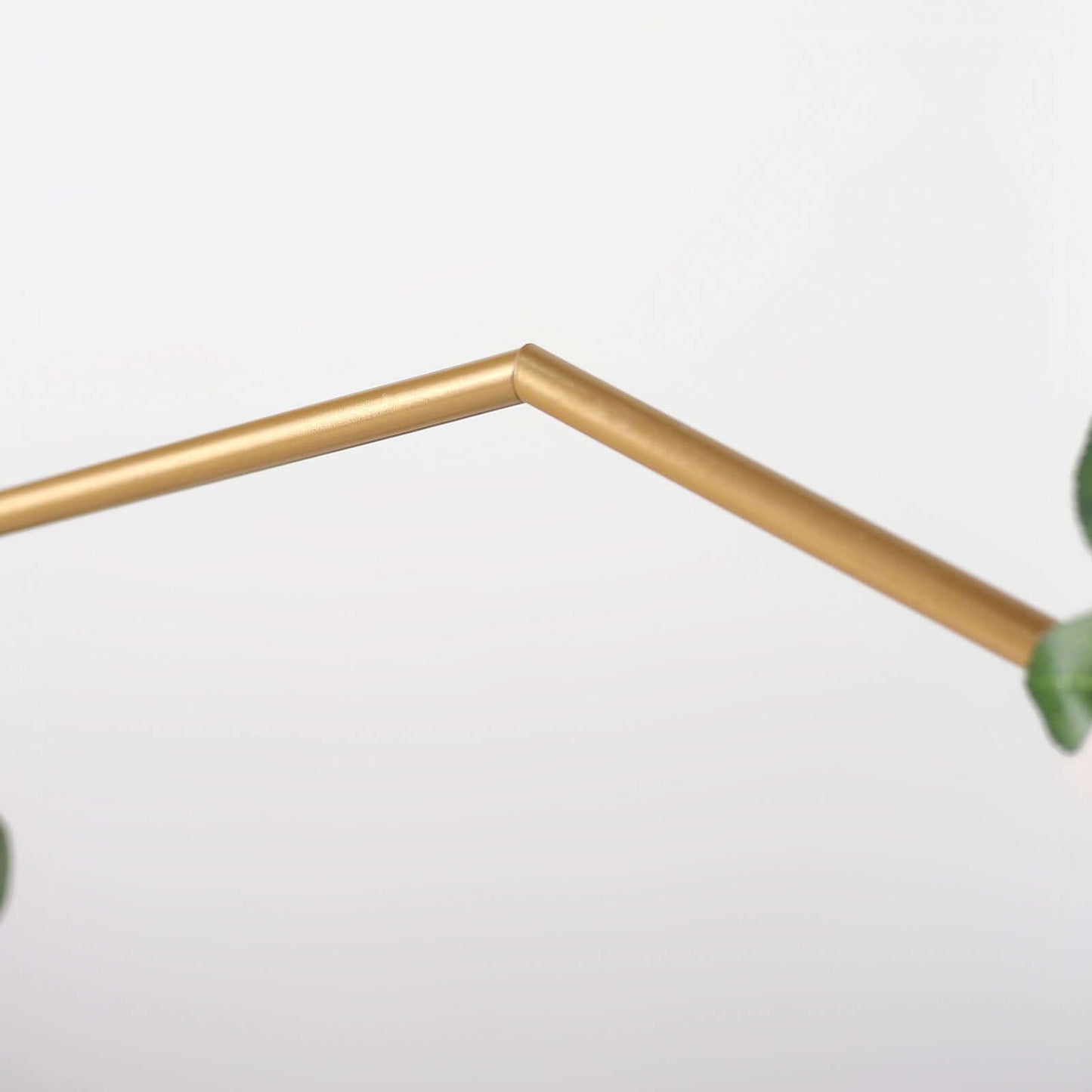 Metal Nonagon Floral Hoop Cake Stand Gold - Chic Geometric Dessert Display DIY Centerpiece Table Decoration With Wooden Base 22"