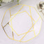10-Pack Plastic 10" Octagon Dinner Plates in Clear - Modern Disposable Party Plates with Gold Geometric Design for Special Occasions & Celebrations