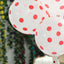 25 Pack 12" Hot Pink and White Fun Polka Dot Latex Party Balloons