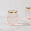 12-Pack Plastic Wine Tumblers Transparent Blush with Gold Rim - Reusable Drinkware 12oz