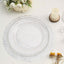 10-Pack Table Placemats Sequin Design Metallic Silver Round - Mesh Disposable Dust-Free Dining Mats 13"