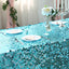 Sequin 90"x156" Rectangle Tablecloth Turquoise - Seamless Big Payette Table Cover