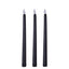 3-Pack LED Decorative Lighting Warm Flickering Black - Flameless Taper Candles 11"