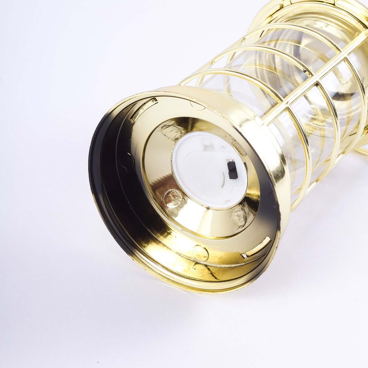 3-Pack LED Tealight Candles Decorative Gold - Battery Operated Mini Lantern Lamps 7"