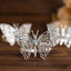 4 Pack Silver Metal Butterfly Napkin Rings, Decorative Laser Cut Cloth Napkin Holders