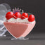 24-Pack Plastic Dessert Parfait Cups Heart-Shaped Clear with Spoons - Reusable and Disposable 2oz