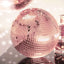 2 Pack 10" Rose Gold Foam Disco Mirror Ball With Hanging Swivel Ring, Holiday Party Decor