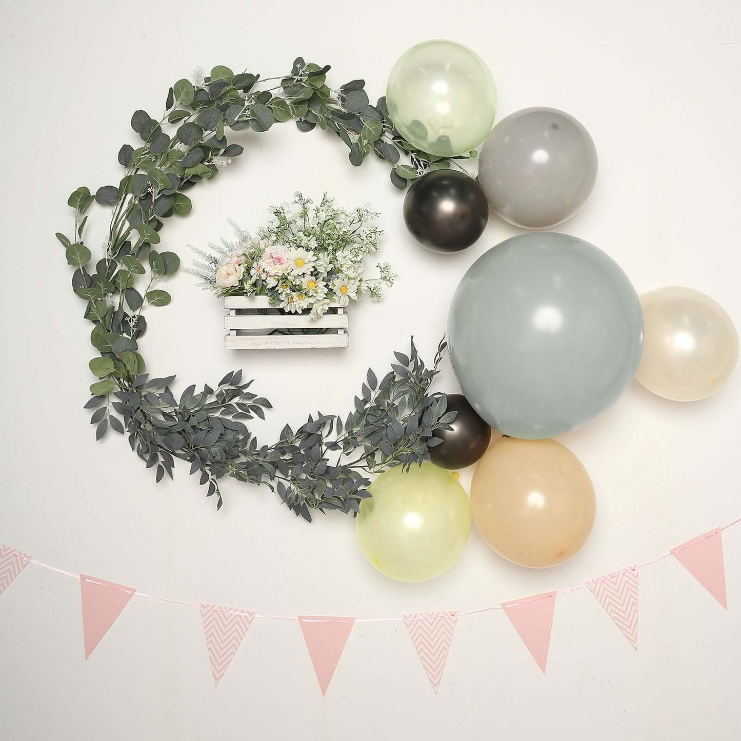 10 Pack 18" Matte Pastel Silver Helium or Air Latex Party Balloons