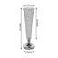 2-Pack Crystal Beaded Trumpet Vase Set Silver - Table Centerpiece for Stylish Decor 22"