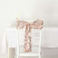 5 Pack Tulle Chair Sashes with Leaf Vine Embroidered Sequins Rose Gold 6"x88"