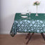 Tulle 72"x72" Table Overlay Square Tablecloth Hunter Emerald Green - Sequin Leaf Embroidered Table Topper