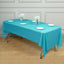 5-Pack Plastic Table Covers Turquoise Rectangle - Reliable PVC Disposable Covers for Gatherings 54"x108"