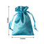 12 Pack 4"x6" Turquoise Satin Drawstring Wedding Party Favor Gift Bags