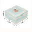 25-Pack Gift Boxes Vintage Rose Floral â€“ Turquoise Cardstock Favor Boxes for Cookies, Candies, and Mini Keepsakes - 4"x4"x2"