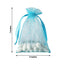 10 Pack 5"x7" Turquoise Organza Drawstring Wedding Party Favor Gift Bags