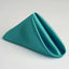 5 Pack Satin 20"x20" Napkins Turquoise - Luxurious Shine & Smooth Dinner Napkins