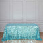 Sequin 90"x132" Rectangle Tablecloth Turquoise - Seamless Big Payette Table Cover