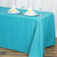 Polyester 90"x132" Rectangle Tablecloth Turquoise - Seamless Wrinkle-Resistant Table Cover
