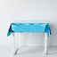 Metallic Foil Tablecloth Square Turquoise - Stylish Disposable Party Cover 50"x50"