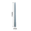 12-Pack Taper Candles Spiral Long Burn Wick Design Dusty Blue - Premium Unscented Wax Dinner Candle Sticks 11"