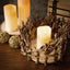 Natural Wooden Candle Holder Centerpiece - Rustic Mini Flower Vase for Events & Tables 6"
