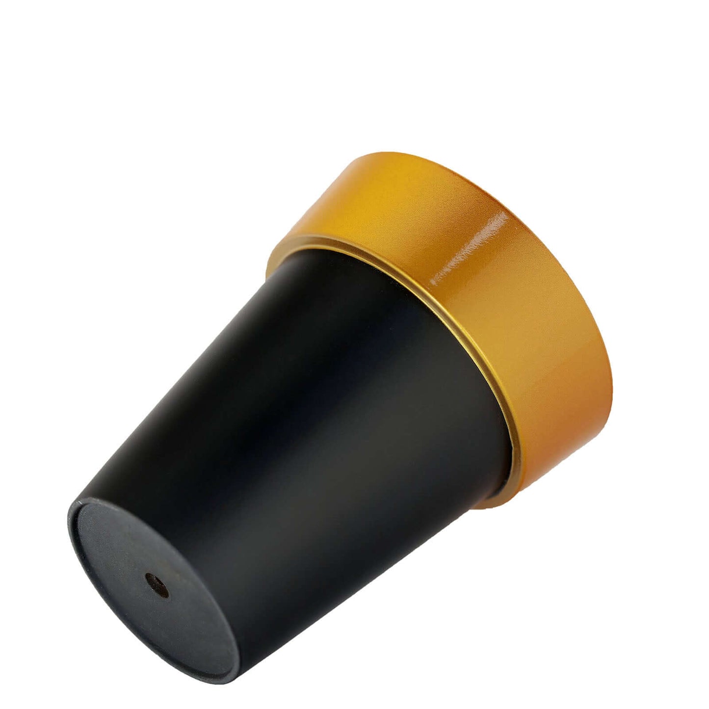 2-Pack Flower Plant Pots Medium Design Black with Gold Rim - Plastic Indoor Decorative Planters 6"