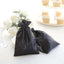 12 Pack 6"x9" Black Satin Drawstring Wedding Party Favor Gift Bags